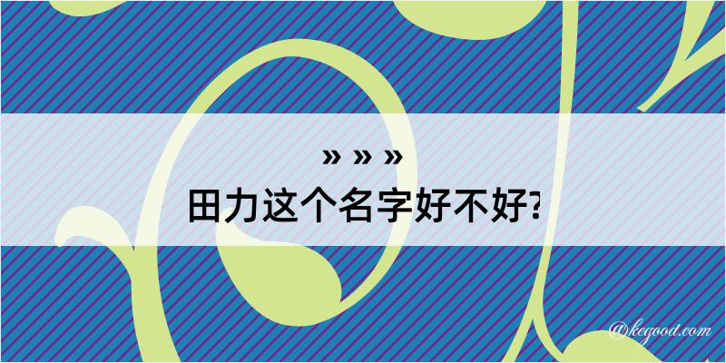 田力这个名字好不好?