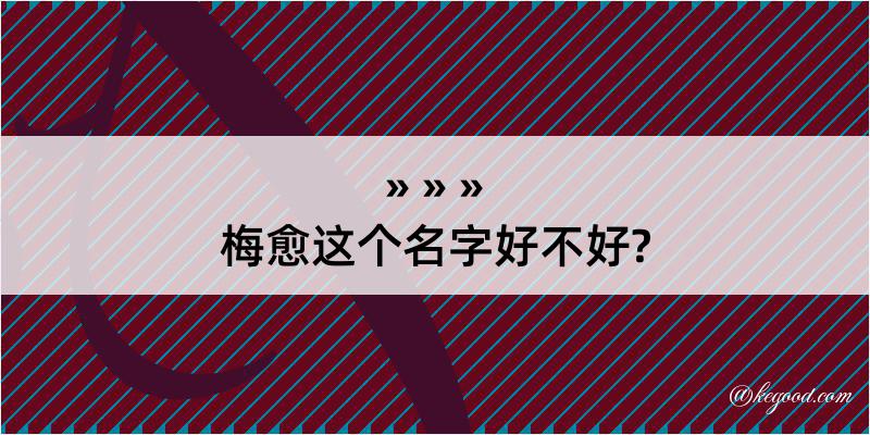 梅愈这个名字好不好?