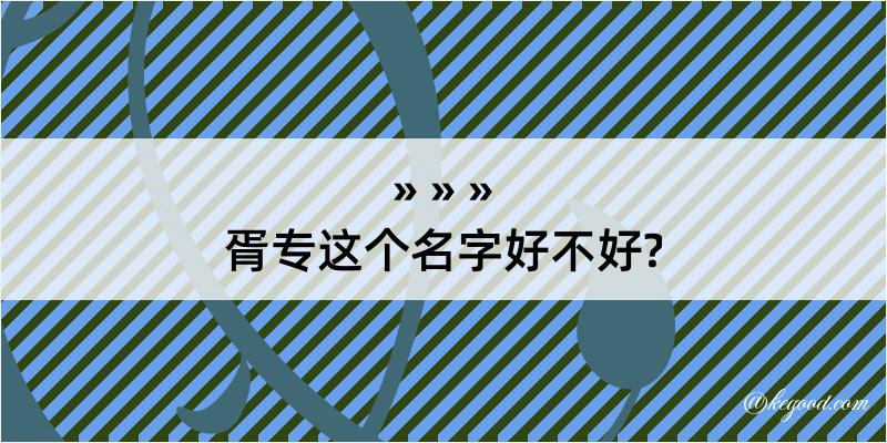 胥专这个名字好不好?