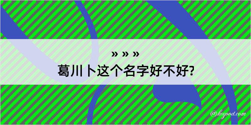 葛川卜这个名字好不好?