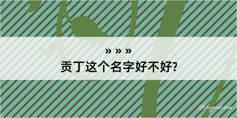 贡丁这个名字好不好?