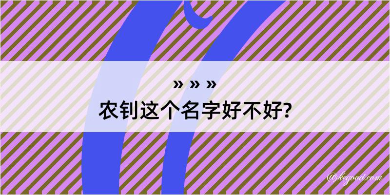 农钊这个名字好不好?