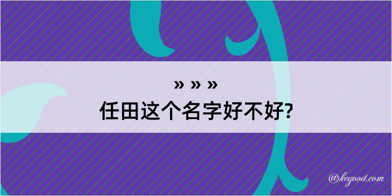 任田这个名字好不好?