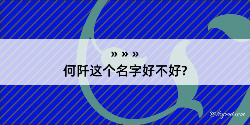 何阡这个名字好不好?