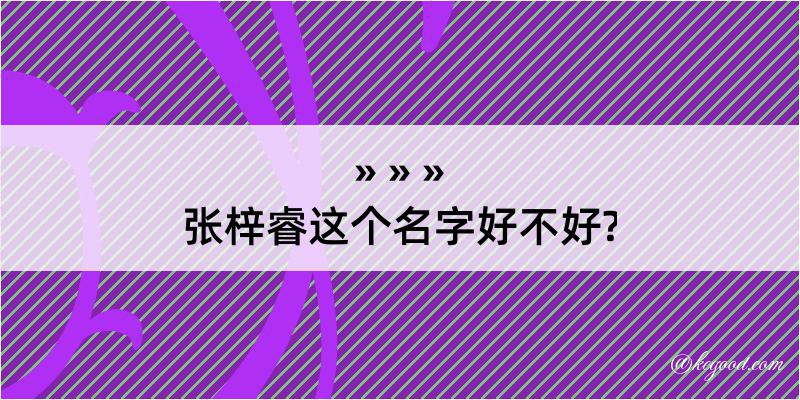 张梓睿这个名字好不好?