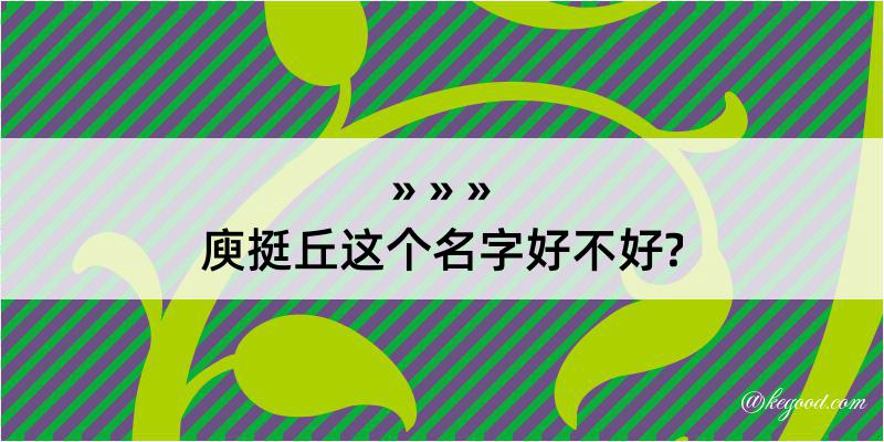 庾挺丘这个名字好不好?