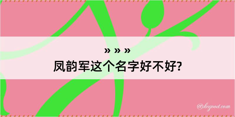 凤韵军这个名字好不好?