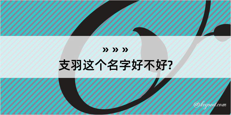 支羽这个名字好不好?