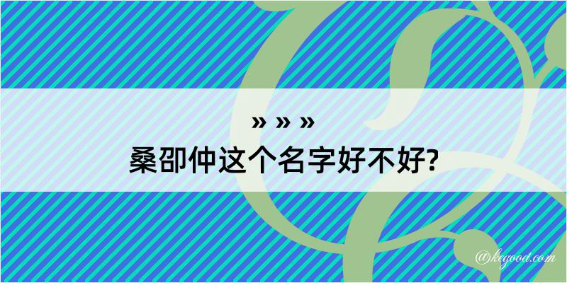 桑卲仲这个名字好不好?