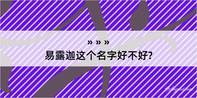 易露迦这个名字好不好?