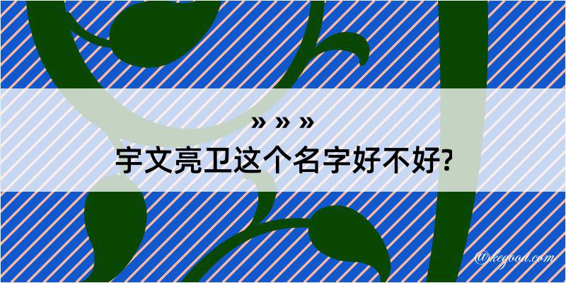 宇文亮卫这个名字好不好?