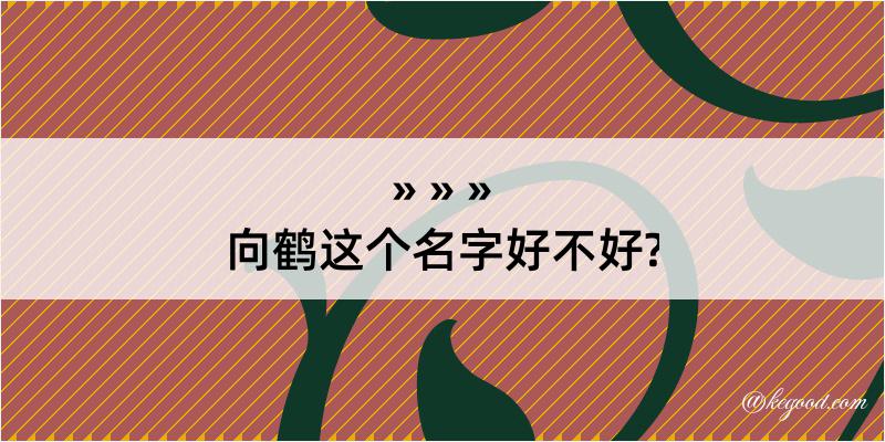 向鹤这个名字好不好?