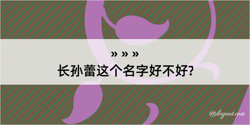 长孙蕾这个名字好不好?