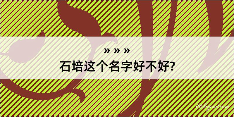 石培这个名字好不好?