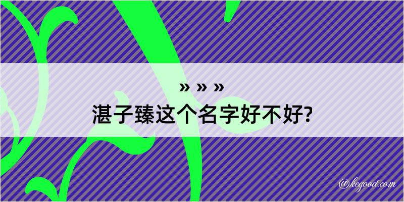 湛子臻这个名字好不好?