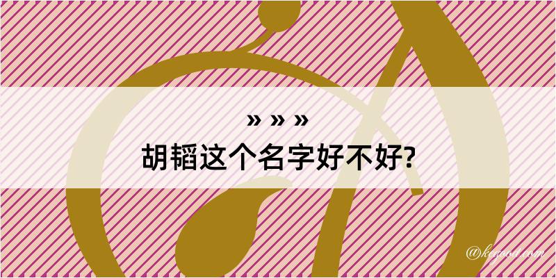 胡韬这个名字好不好?