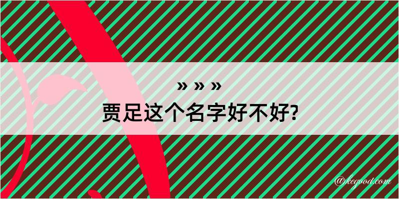 贾足这个名字好不好?