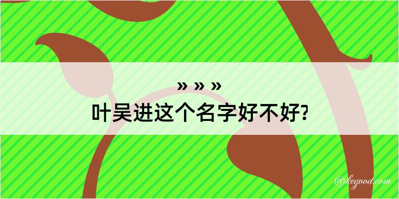 叶吴进这个名字好不好?