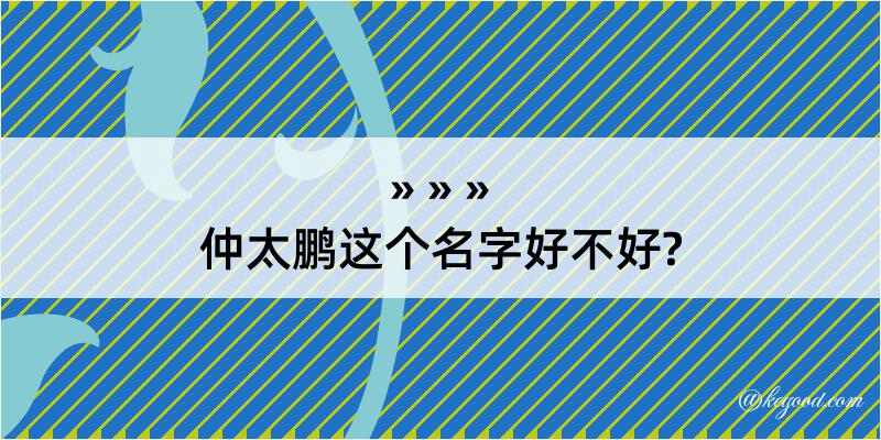 仲太鹏这个名字好不好?