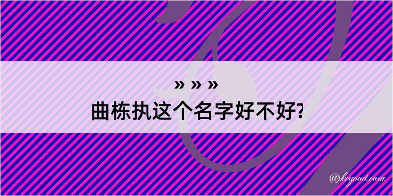 曲栋执这个名字好不好?