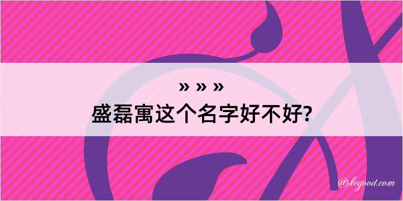 盛磊寓这个名字好不好?