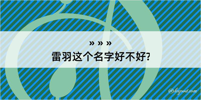 雷羽这个名字好不好?