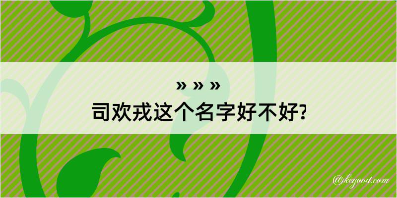 司欢戎这个名字好不好?