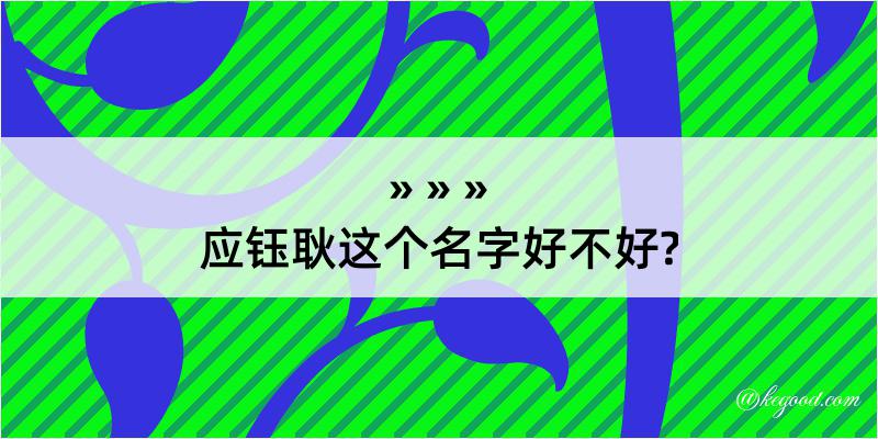 应钰耿这个名字好不好?