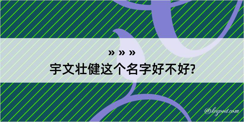 宇文壮健这个名字好不好?