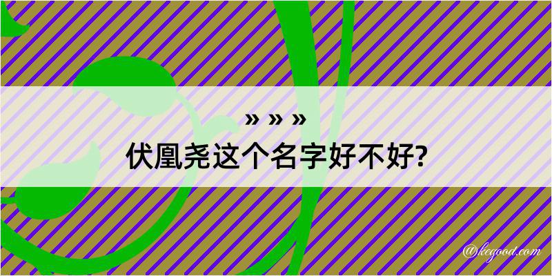 伏凰尧这个名字好不好?