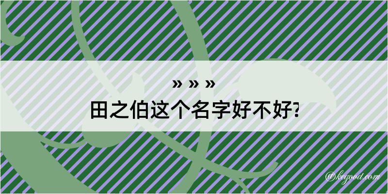 田之伯这个名字好不好?