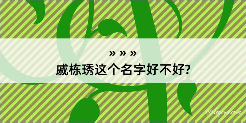 戚栋琇这个名字好不好?