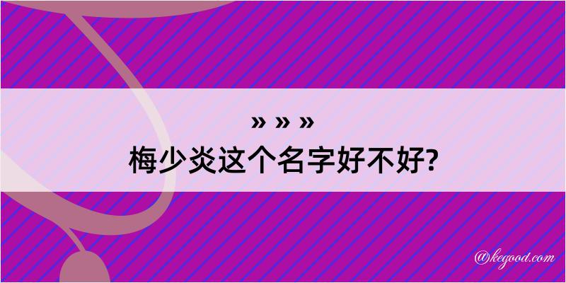 梅少炎这个名字好不好?