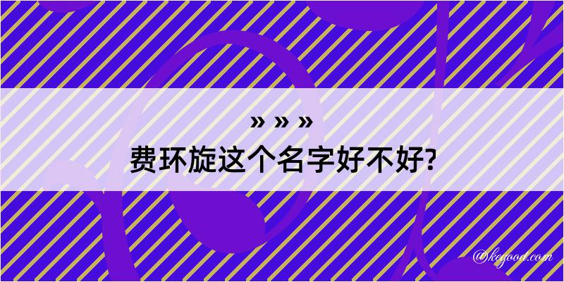 费环旋这个名字好不好?