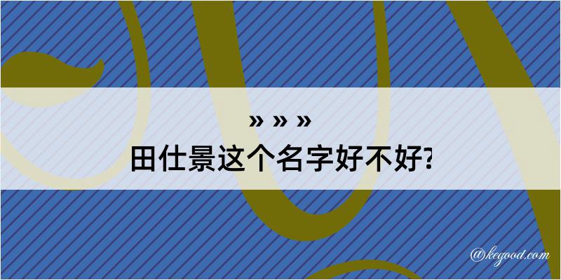 田仕景这个名字好不好?