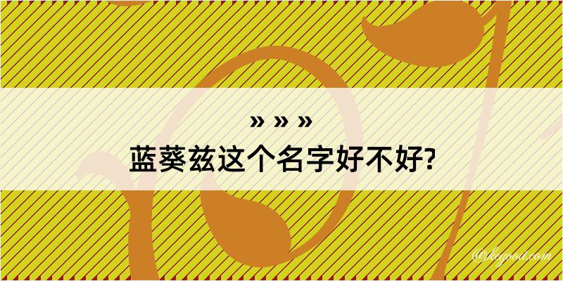 蓝葵兹这个名字好不好?