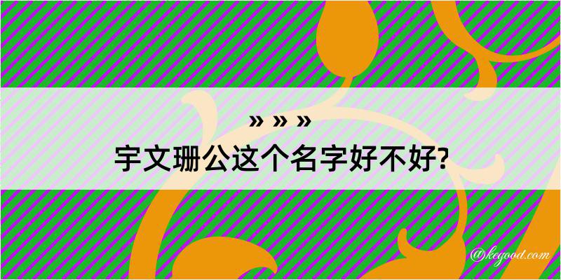 宇文珊公这个名字好不好?