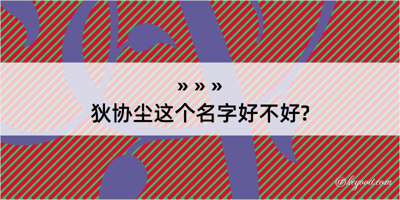 狄协尘这个名字好不好?