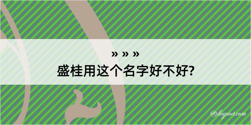 盛桂用这个名字好不好?