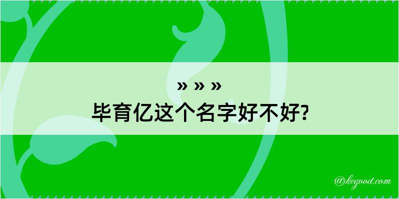 毕育亿这个名字好不好?