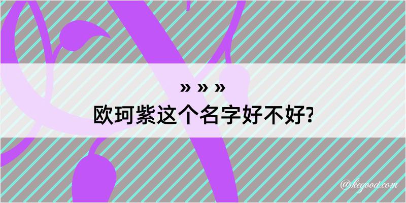 欧珂紫这个名字好不好?