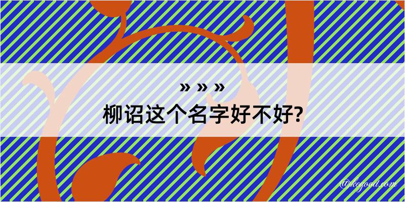 柳诏这个名字好不好?