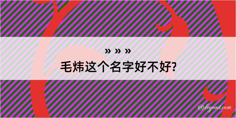 毛炜这个名字好不好?