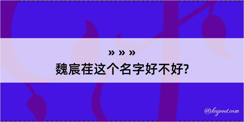 魏宸荏这个名字好不好?