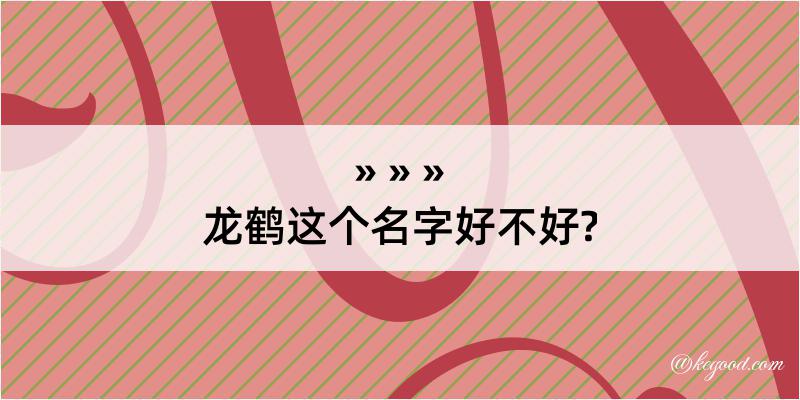 龙鹤这个名字好不好?