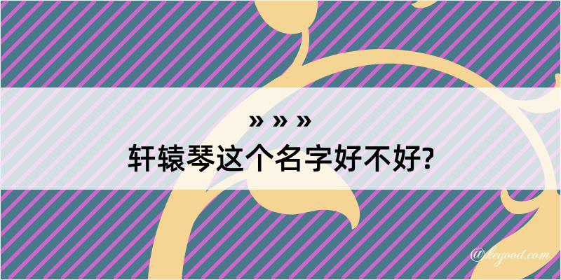 轩辕琴这个名字好不好?