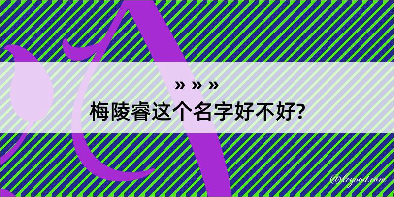 梅陵睿这个名字好不好?