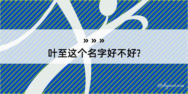 叶至这个名字好不好?