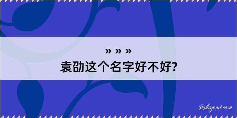 袁劭这个名字好不好?