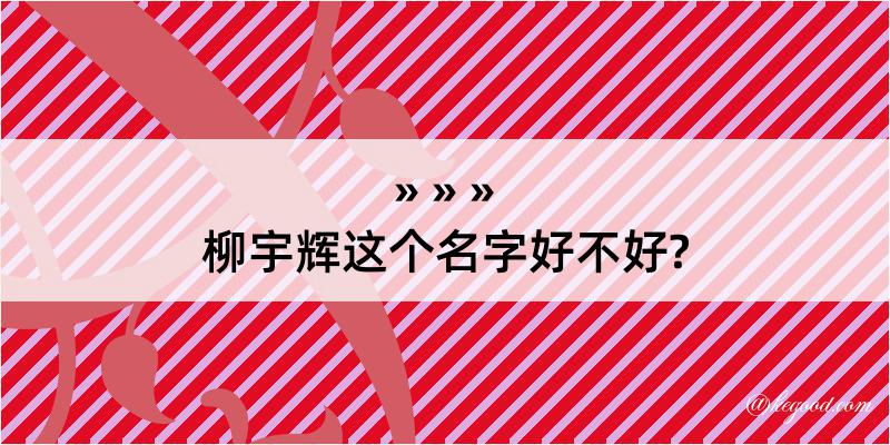 柳宇辉这个名字好不好?